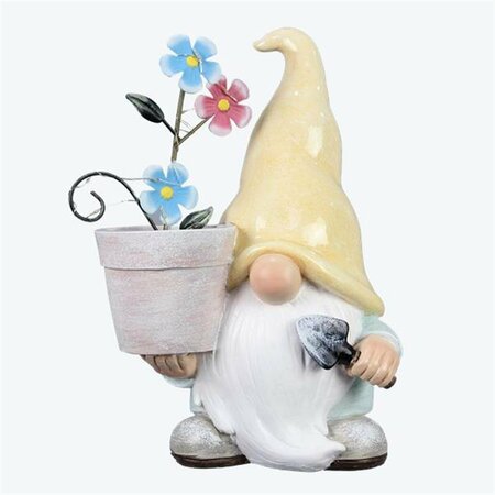 YOUNGS Resin Gnome Decor with Solar Light 72371